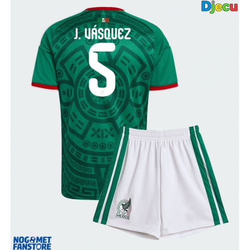 Meksiko Johan Vasquez #5 Domaci Dres za djecu SP 2026 Kratak Rukav (+ Kratke hlače)